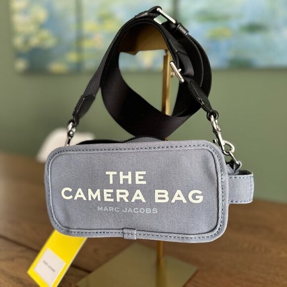 NWT！Marc Jacobs The Camera Bag -Blue Shadow -Webbing canvas - Picture 10 of 15